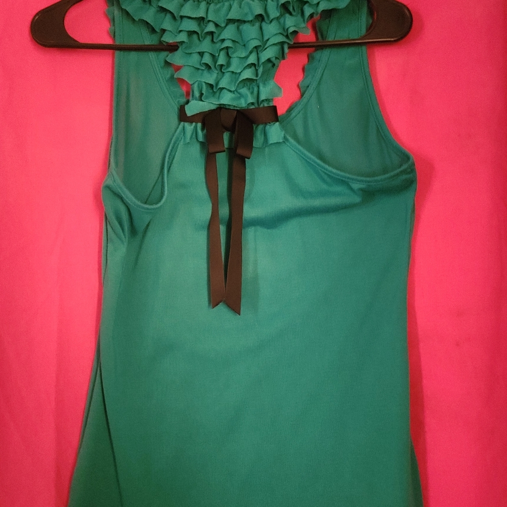 Turquoise size Large Self Esteem brand tank